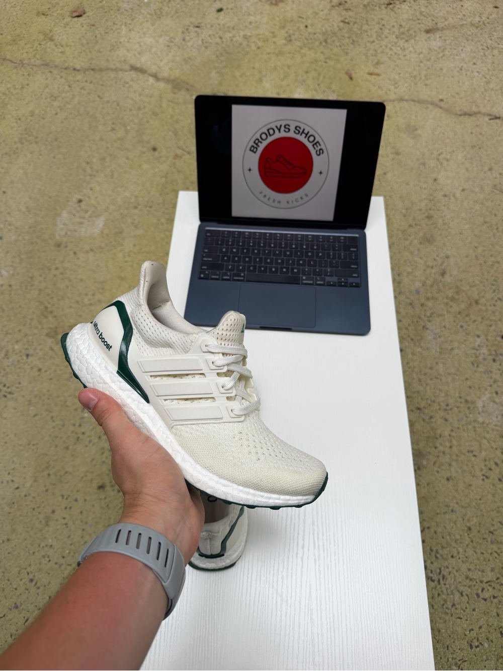 adidas Wmns UltraBoost 1.0 'Off White Collegiate Green'